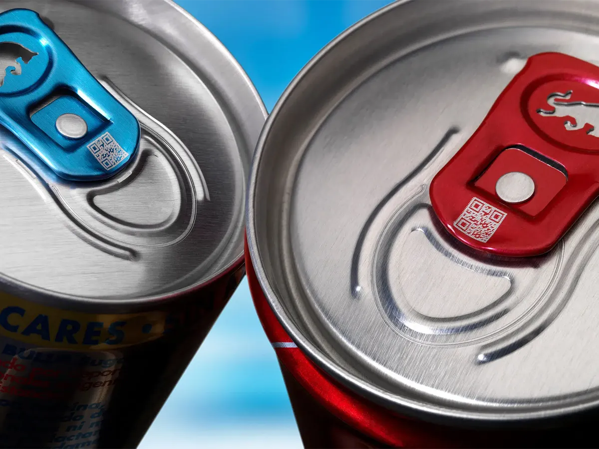 Лазерная маркировка DataMatrix на алюминиевой банке